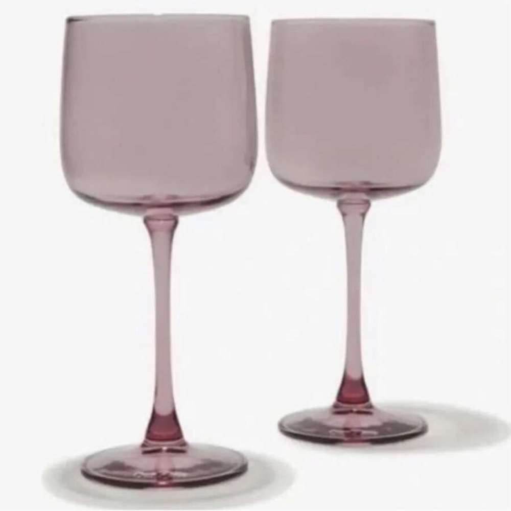 “OUR PLACE” Tinted Wine Glasses